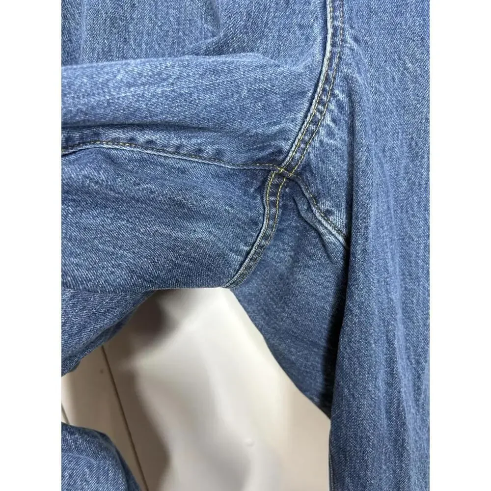 Lands End Jeans Womens 26W High Rise Straight  Modest Ankle Office Casual